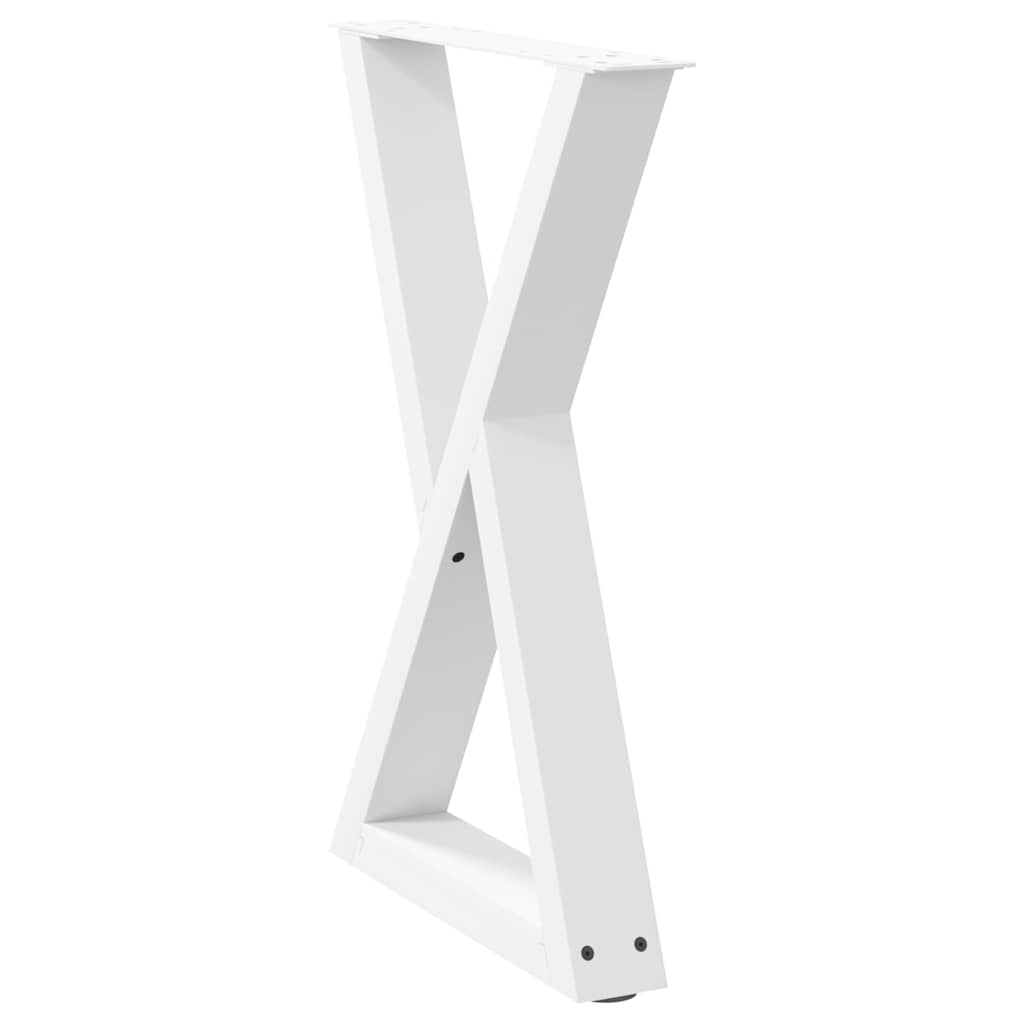 Eettafelpoten 2 st 60x(72-73,3) cm staal wit is nu te koop bij PeponiXL, paradijselijk wonen!