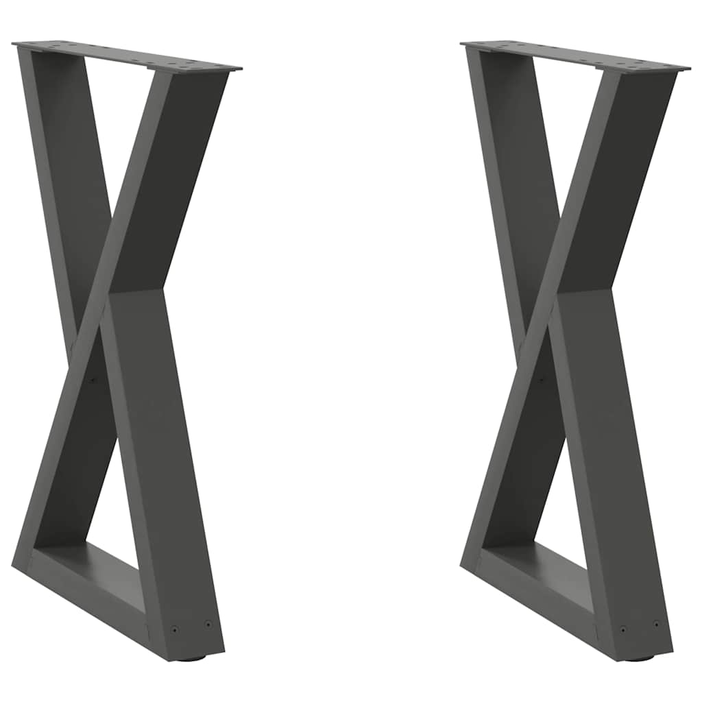 Eettafelpoten 2 st 60x(72-73,3) cm staal antraciet is nu te koop bij PeponiXL, paradijselijk wonen!