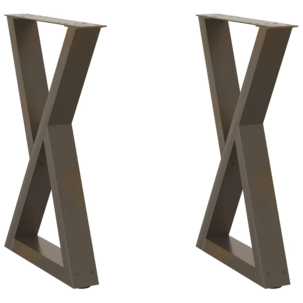 Eettafelpoten 2 st 60x(72-73,3) cm staal naturel is nu te koop bij PeponiXL, paradijselijk wonen!
