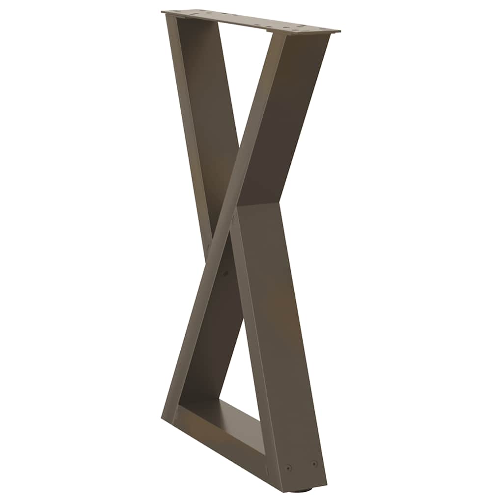 Eettafelpoten 2 st 60x(72-73,3) cm staal naturel is nu te koop bij PeponiXL, paradijselijk wonen!