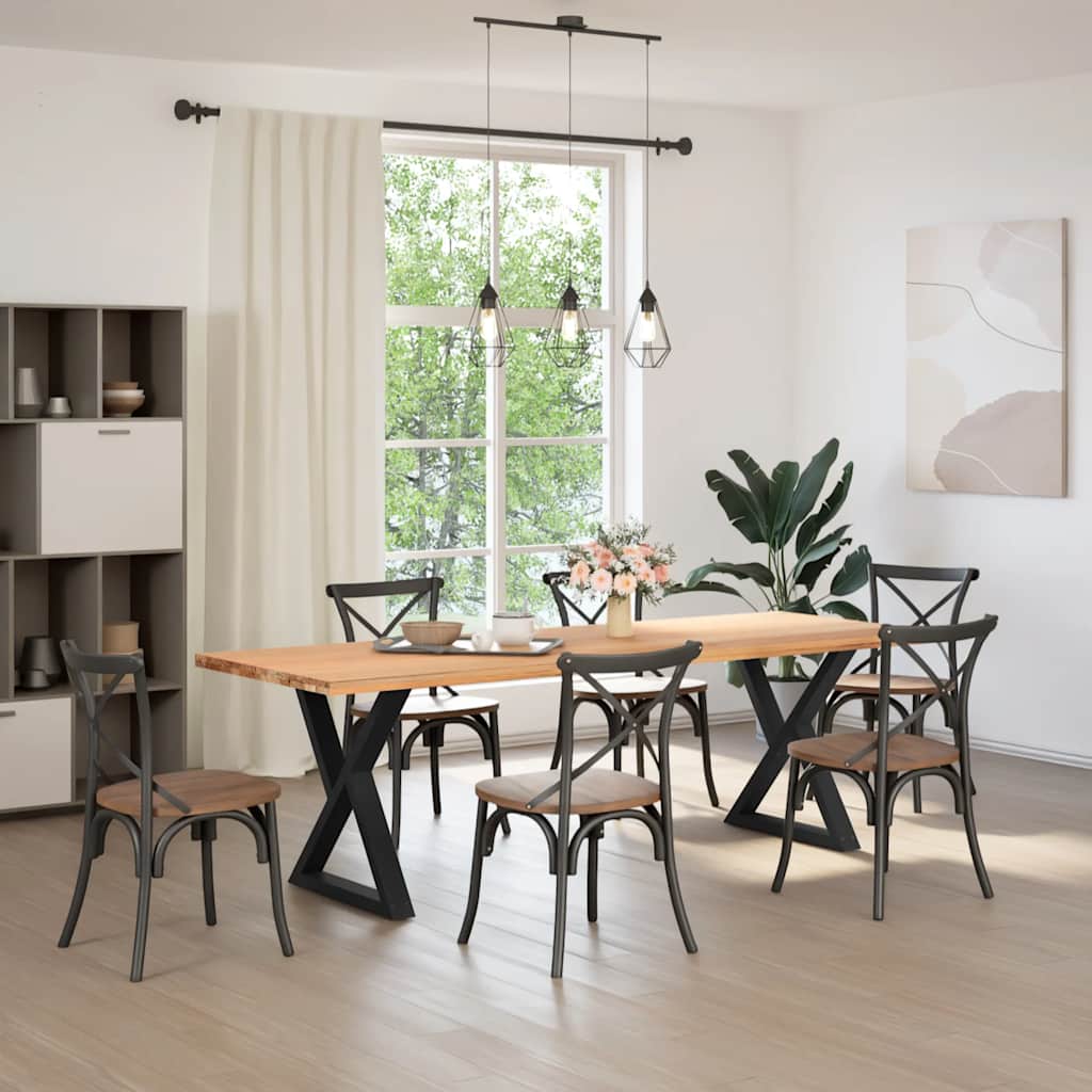 Eettafelpoten 2 st 70x(72-73,3) cm staal zwart is nu te koop bij PeponiXL, paradijselijk wonen!