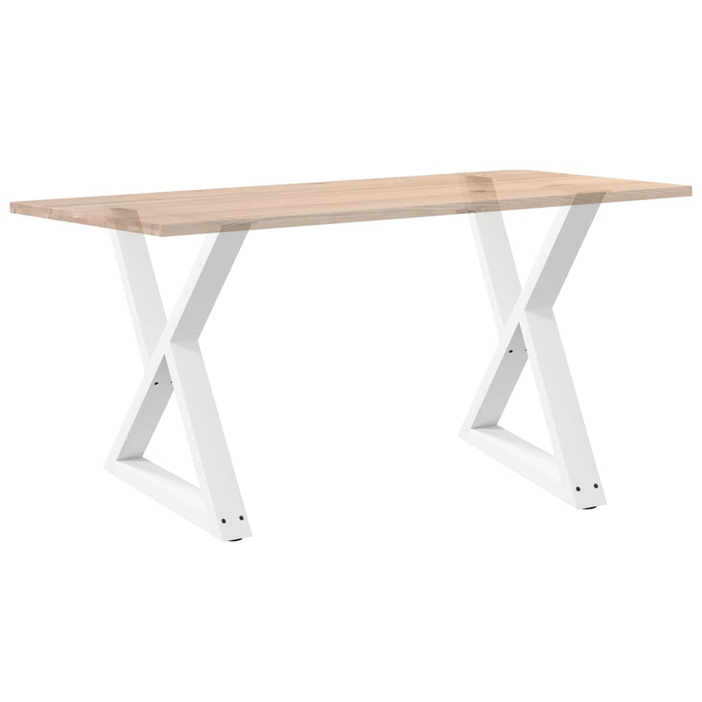 Eettafelpoten 2 st 70x(72-73,3) cm staal wit is nu te koop bij PeponiXL, paradijselijk wonen!