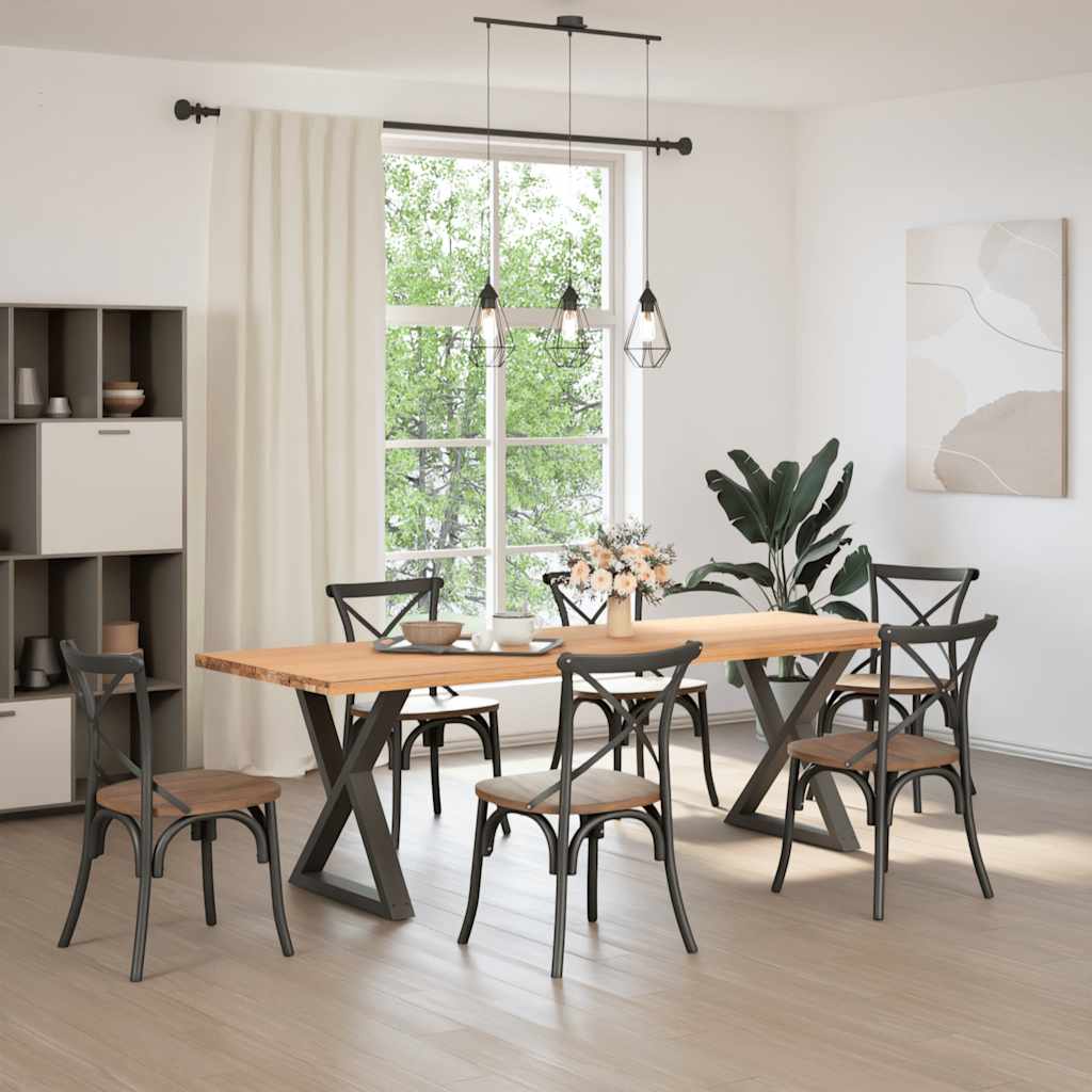 Eettafelpoten 2 st 70x(72-73,3) cm staal antraciet is nu te koop bij PeponiXL, paradijselijk wonen!