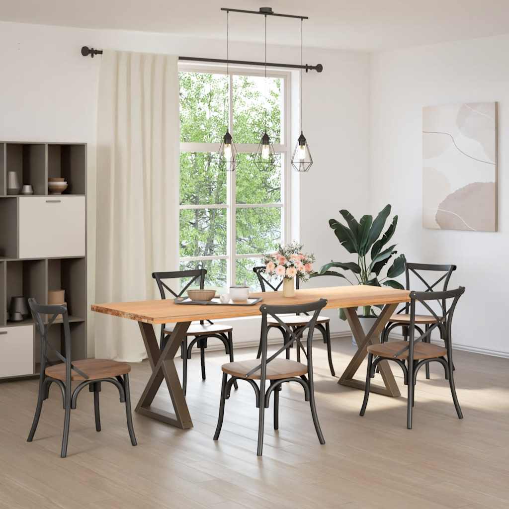 Eettafelpoten 2 st 70x(72-73,3) cm staal naturel is nu te koop bij PeponiXL, paradijselijk wonen!