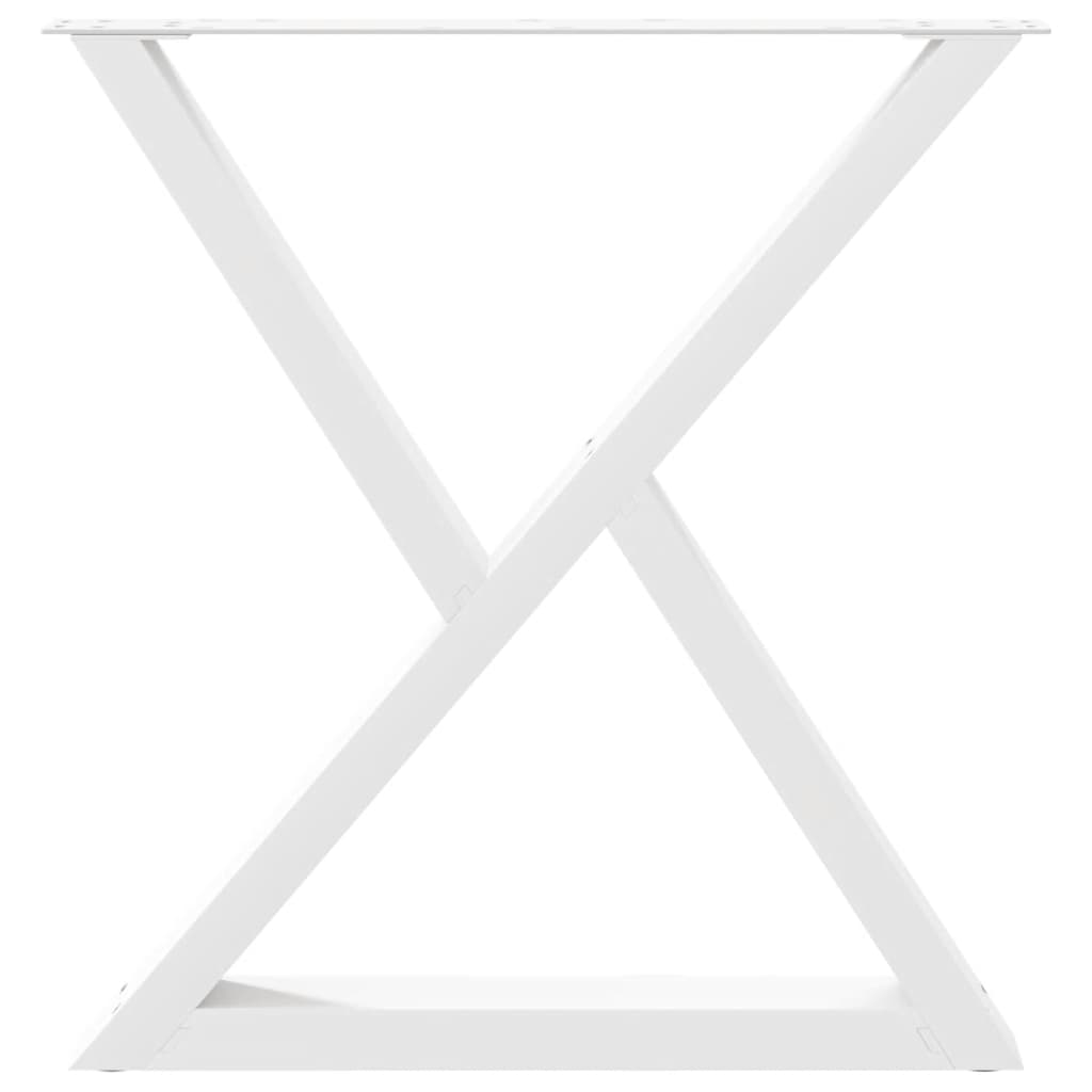 Eettafelpoten 2 st 80x(72-73,3) cm staal wit is nu te koop bij PeponiXL, paradijselijk wonen!