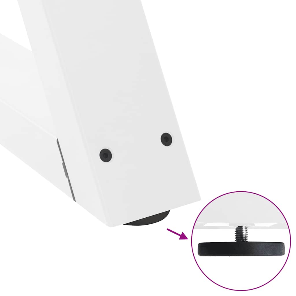 Eettafelpoten 2 st 80x(72-73,3) cm staal wit is nu te koop bij PeponiXL, paradijselijk wonen!