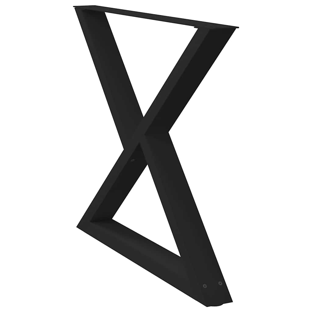 Eettafelpoten 2 st 90x(72-73,3) cm staal zwart is nu te koop bij PeponiXL, paradijselijk wonen!