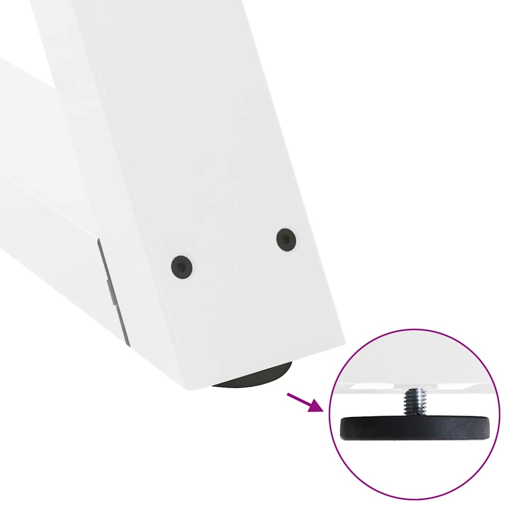 Eettafelpoten 2 st 90x(72-73,3) cm staal wit is nu te koop bij PeponiXL, paradijselijk wonen!