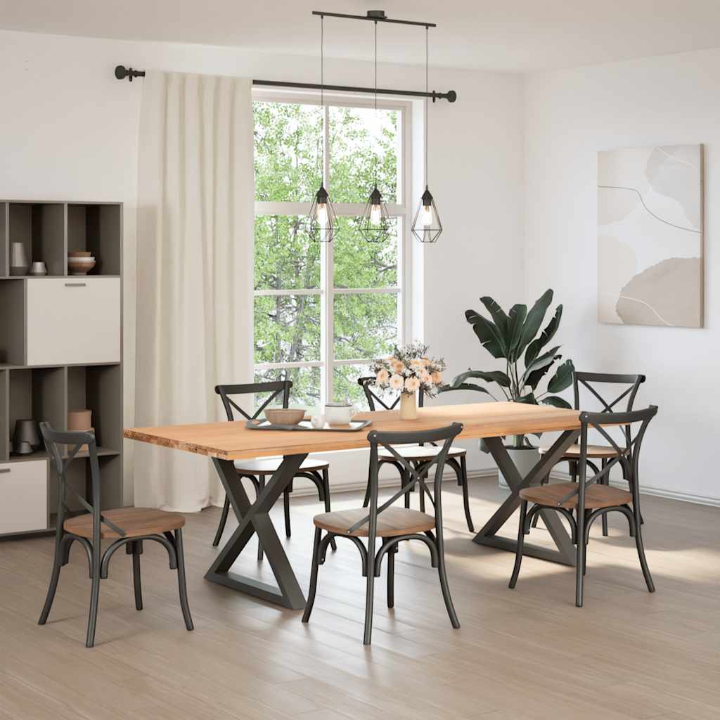 Eettafelpoten 2 st 90x(72-73,3) cm staal antraciet is nu te koop bij PeponiXL, paradijselijk wonen!