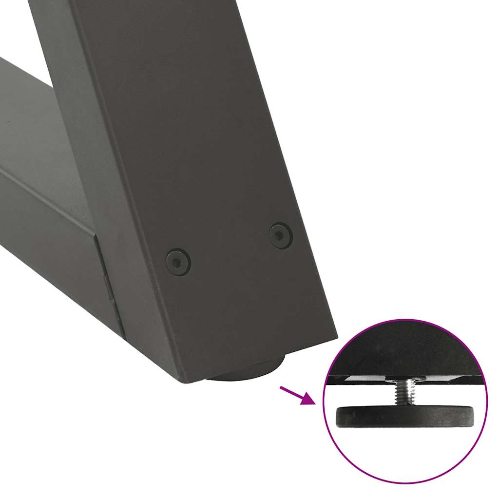 Eettafelpoten 2 st 90x(72-73,3) cm staal antraciet is nu te koop bij PeponiXL, paradijselijk wonen!