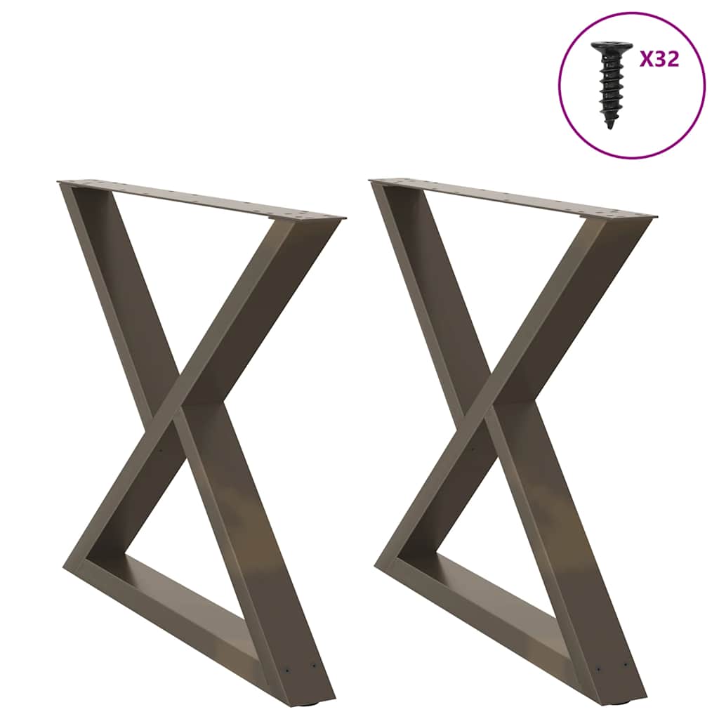 Eettafelpoten 2 st 90x(72-73,3) cm staal naturel is nu te koop bij PeponiXL, paradijselijk wonen!