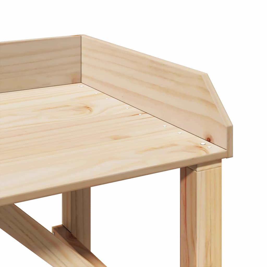 Planttafel met plank Naturel 75 x 40 x 90 cm Stevig vurenhout is nu te koop bij PeponiXL, paradijselijk wonen!