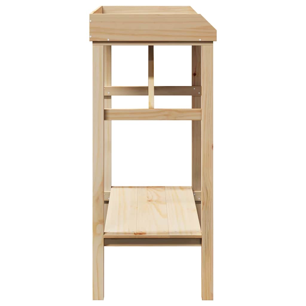 Planttafel met plank Naturel 75 x 40 x 90 cm Stevig vurenhout is nu te koop bij PeponiXL, paradijselijk wonen!