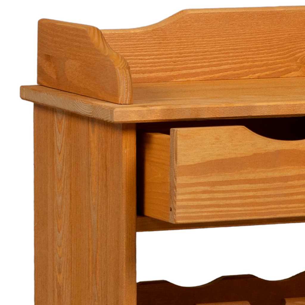 Wijnrek Bruin 58 x 28 x 90 cm Massief grenenhout is nu te koop bij PeponiXL, paradijselijk wonen!