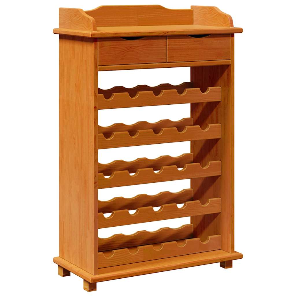 Wijnrek Bruin 58 x 28 x 90 cm Massief grenenhout is nu te koop bij PeponiXL, paradijselijk wonen!