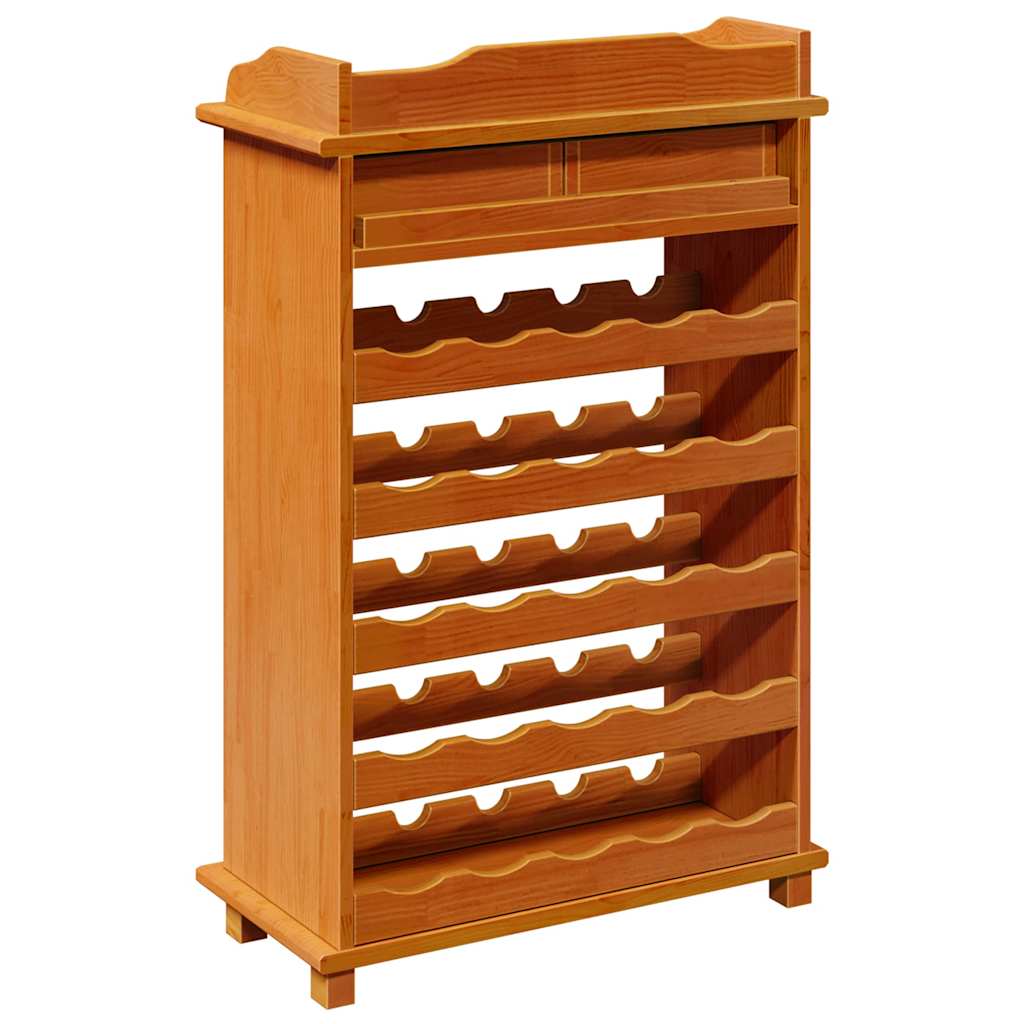 Wijnrek Bruin 58 x 28 x 90 cm Massief grenenhout is nu te koop bij PeponiXL, paradijselijk wonen!