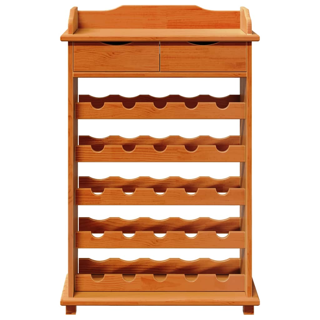 Wijnrek Bruin 58 x 28 x 90 cm Massief grenenhout is nu te koop bij PeponiXL, paradijselijk wonen!