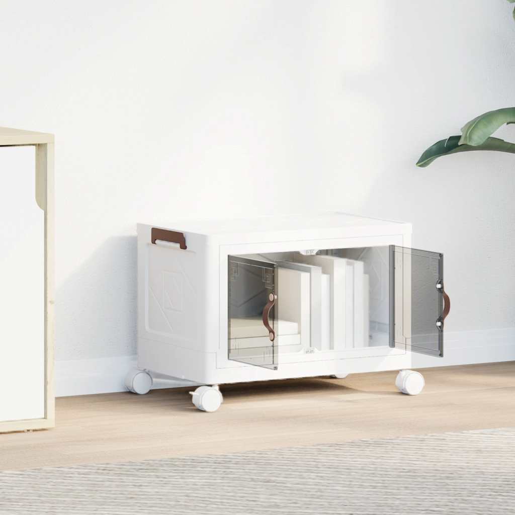 Opbergbox stapelbaar met wielen 28 L 48,5x29,5x33 cm is nu te koop bij PeponiXL, paradijselijk wonen!