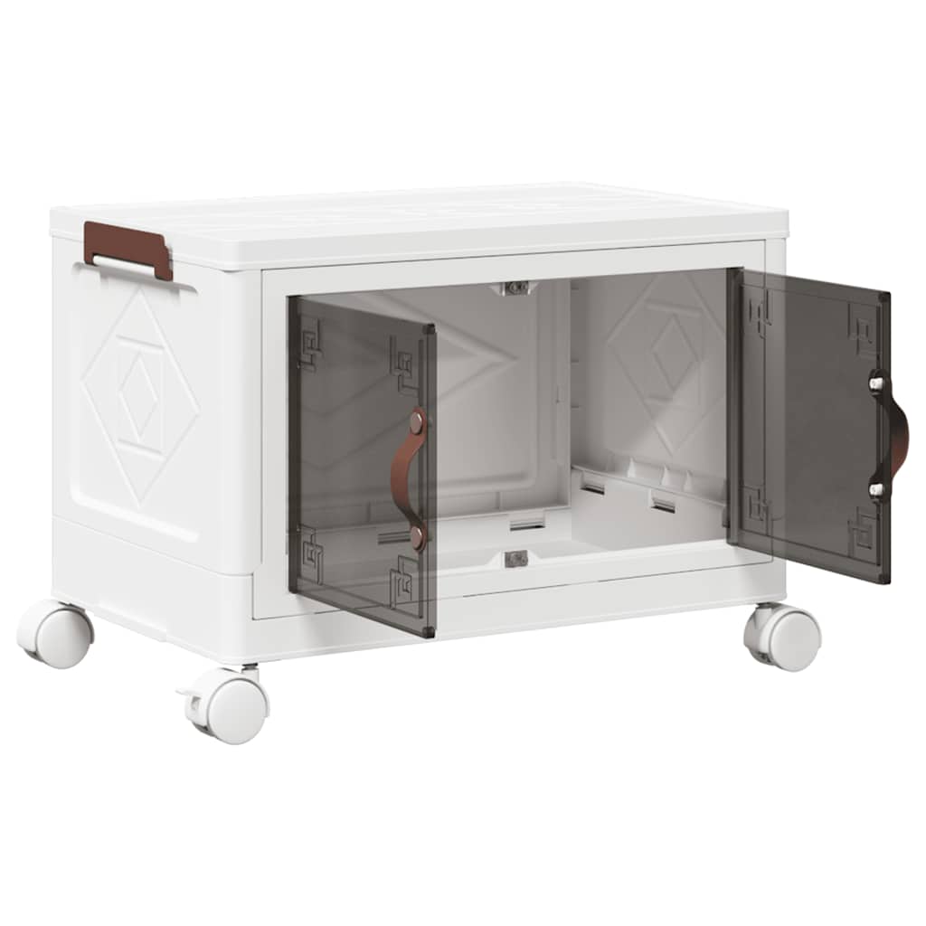 Opbergbox stapelbaar met wielen 28 L 48,5x29,5x33 cm is nu te koop bij PeponiXL, paradijselijk wonen!