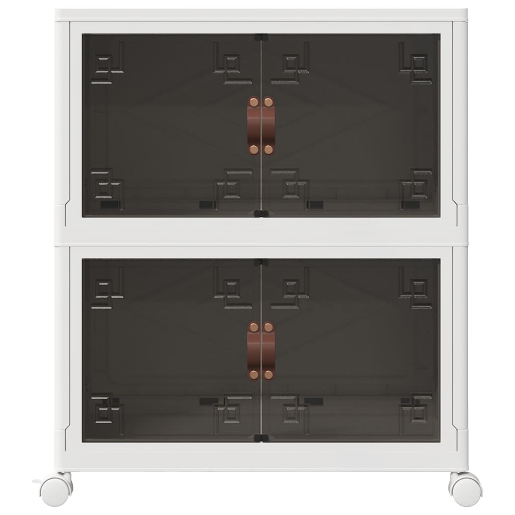Opbergbox stapelbaar met wielen 2-laags 75 L 64x40x76 cm is nu te koop bij PeponiXL, paradijselijk wonen!