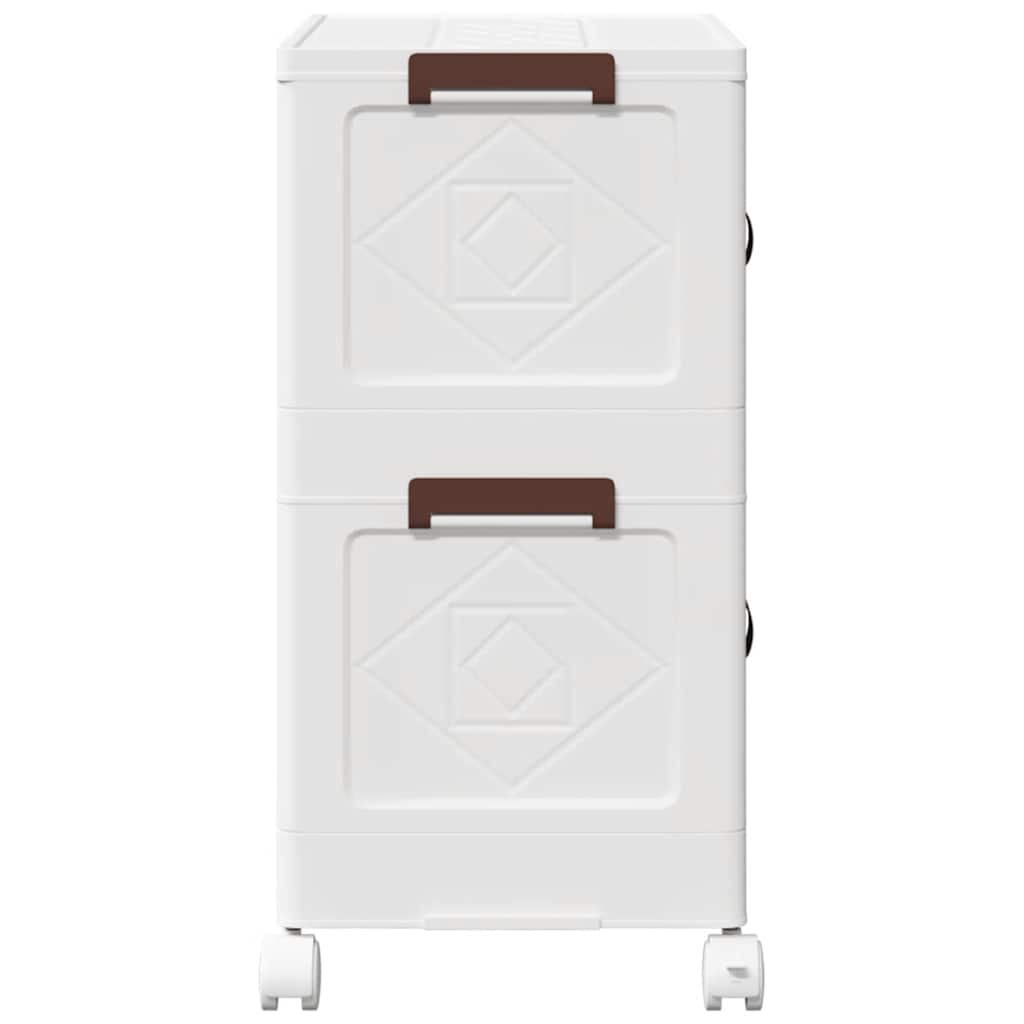 Opbergbox stapelbaar met wielen 2-laags 75 L 64x40x76 cm is nu te koop bij PeponiXL, paradijselijk wonen!