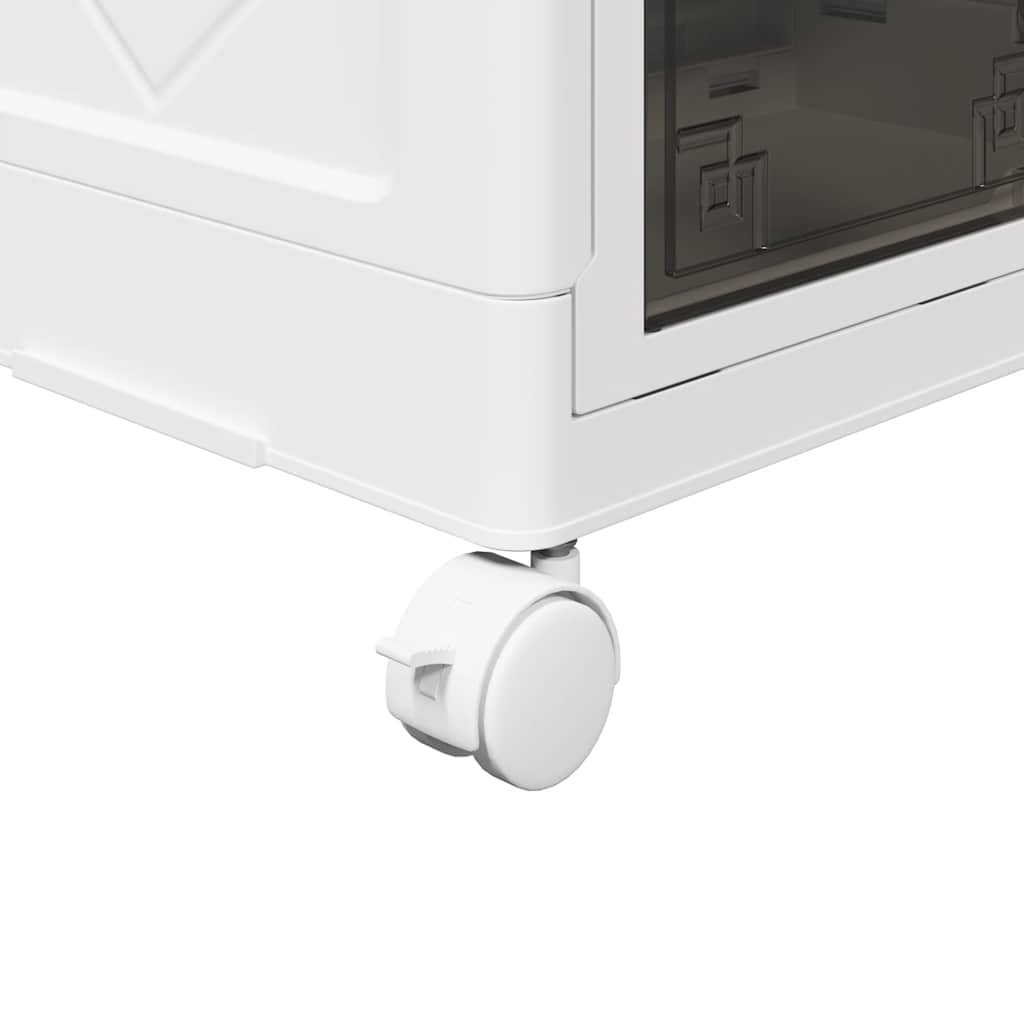 Opbergbox stapelbaar met wielen 3-laags 28 L 48,5x29,5x86 cm is nu te koop bij PeponiXL, paradijselijk wonen!