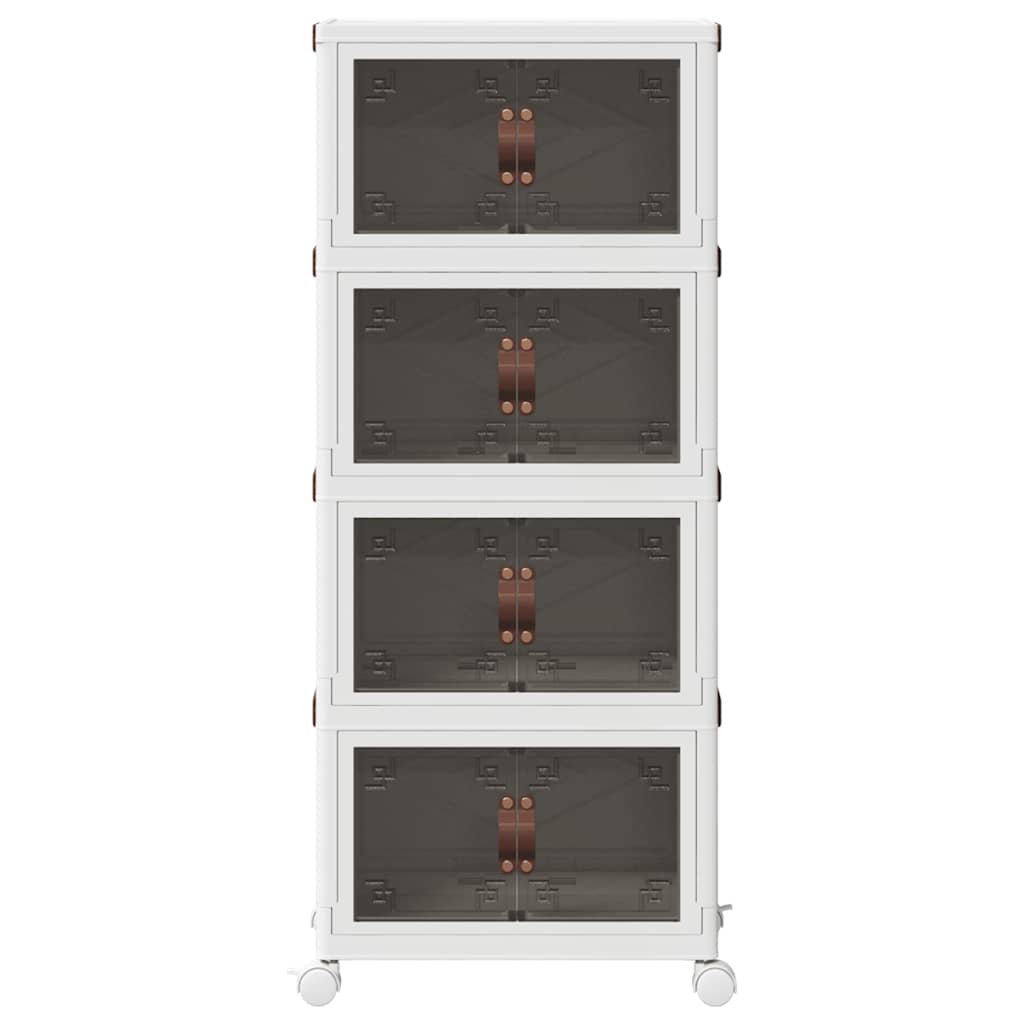 Opbergbox stapelbaar met wielen 4-laags 28 L 48x29,5x112,5 cm is nu te koop bij PeponiXL, paradijselijk wonen!