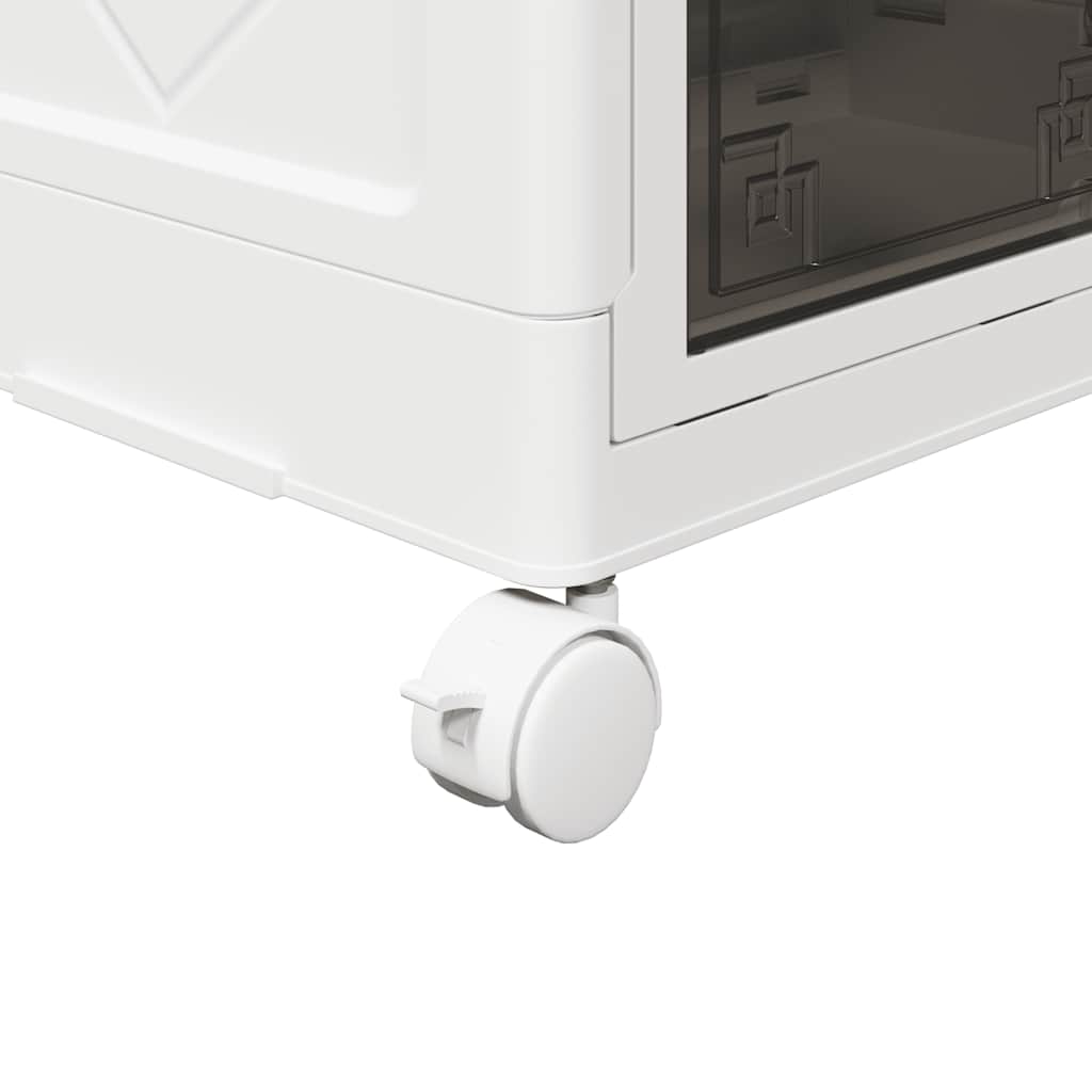 Opbergbox stapelbaar met wielen 4-laags 28 L 48x29,5x112,5 cm is nu te koop bij PeponiXL, paradijselijk wonen!