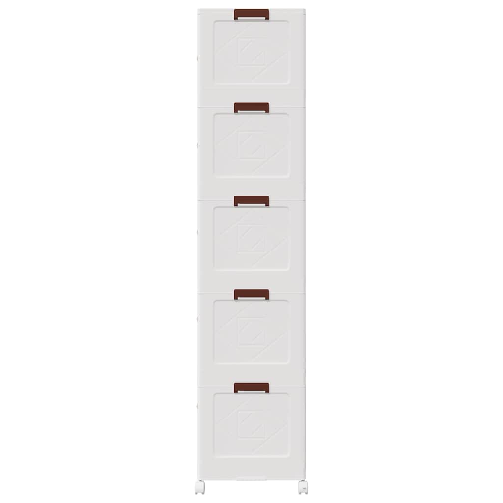 Opbergbox stapelbaar met wielen 5-laags 75 L 64x40x179 cm is nu te koop bij PeponiXL, paradijselijk wonen!