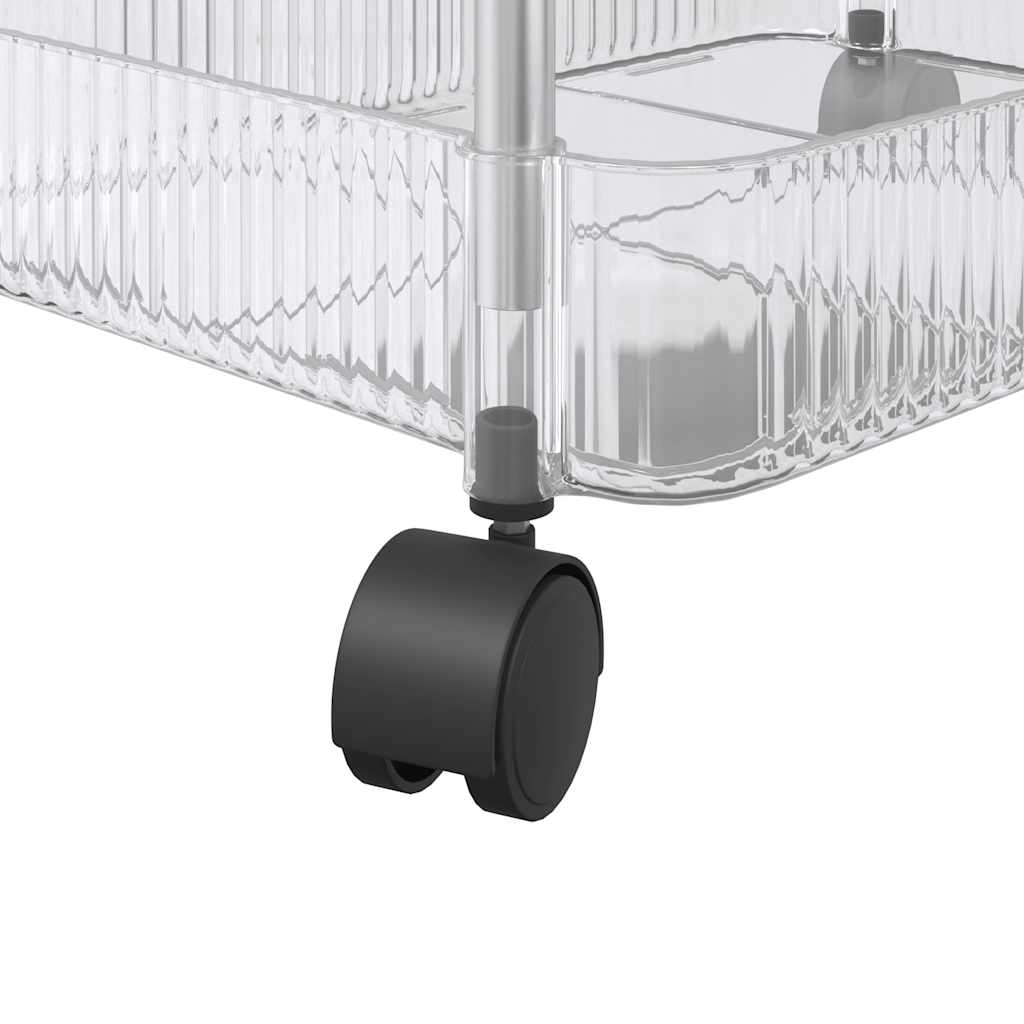 Opbergtrolley 4-laags 37x28x95 cm acryl transparant is nu te koop bij PeponiXL, paradijselijk wonen!