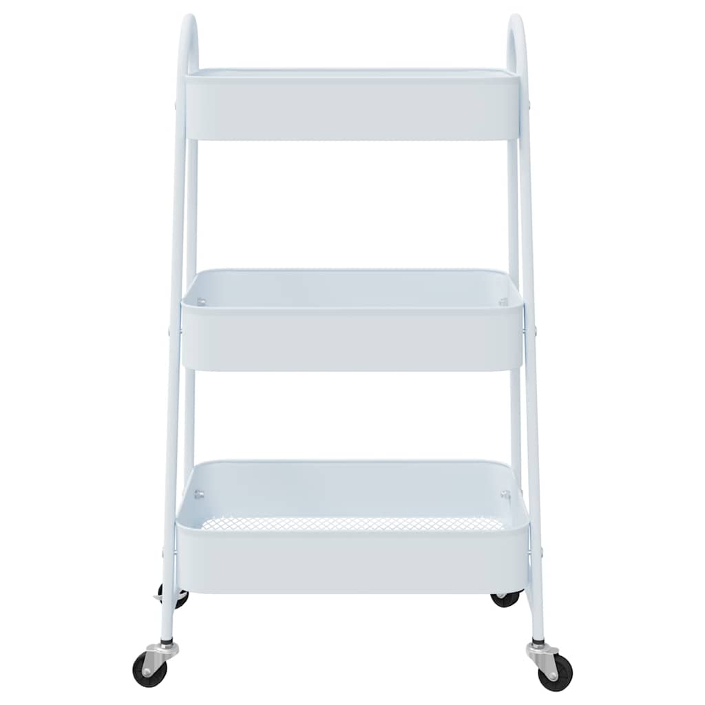 Opbergtrolley 3-laags 42x41,5x77 cm staal wit is nu te koop bij PeponiXL, paradijselijk wonen!