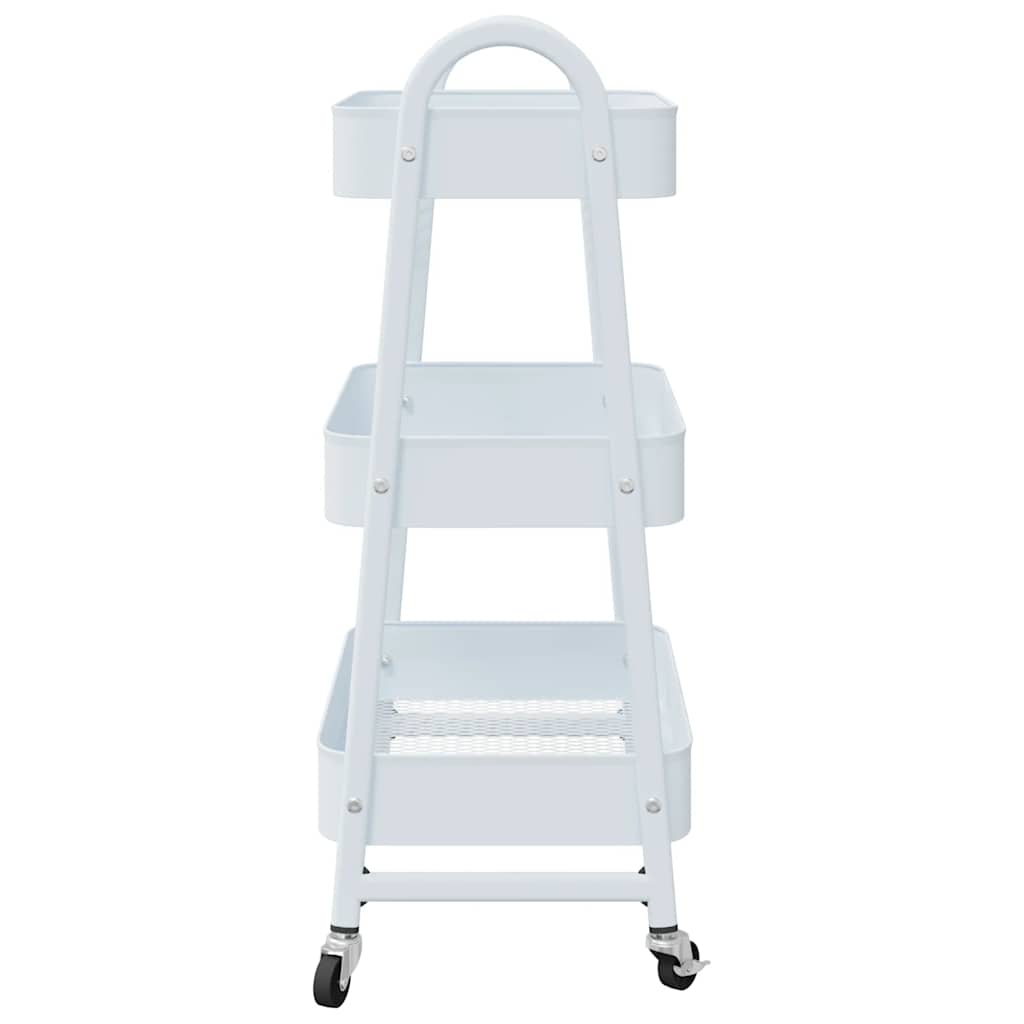 Opbergtrolley 3-laags 42x41,5x77 cm staal wit is nu te koop bij PeponiXL, paradijselijk wonen!