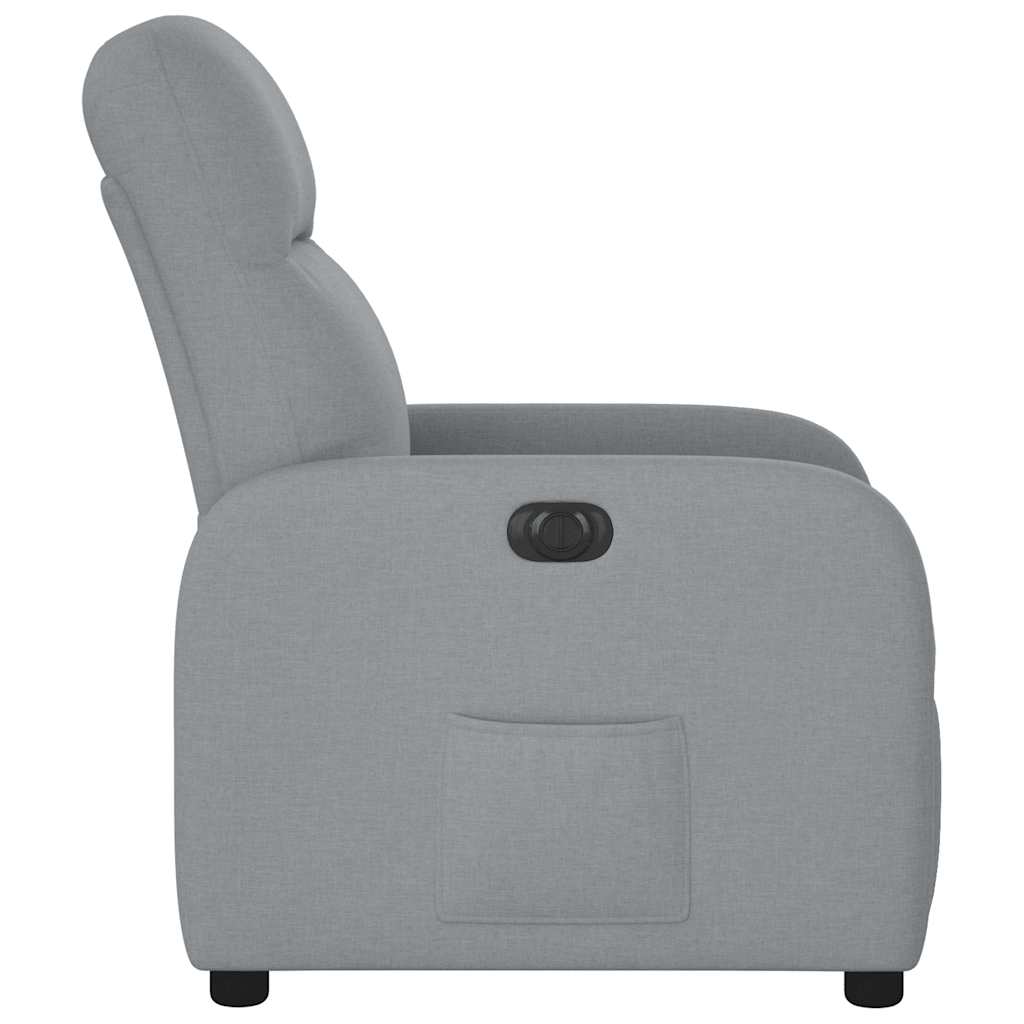 Fauteuil elektrisch verstelbaar stof lichtgrijs is nu te koop bij PeponiXL, paradijselijk wonen!