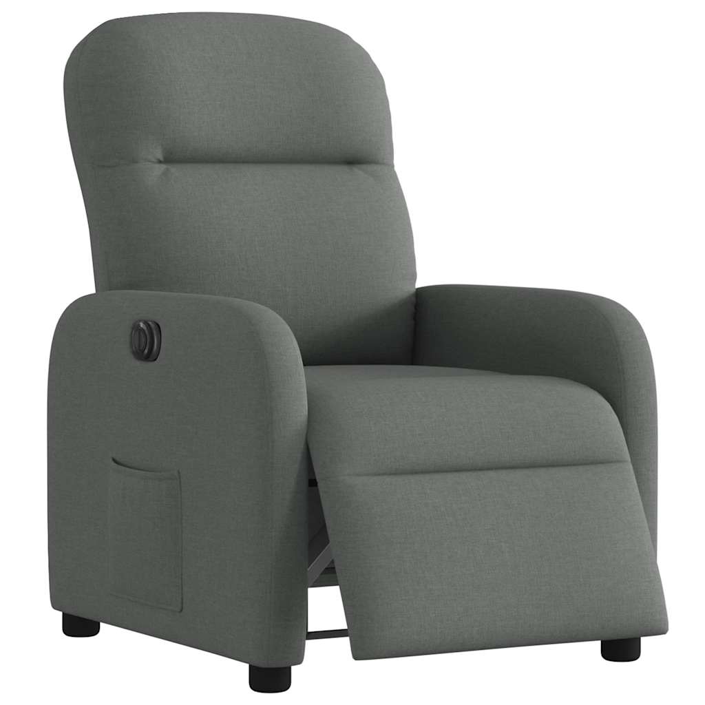 Fauteuil elektrisch verstelbaar stof donkergrijs is nu te koop bij PeponiXL, paradijselijk wonen!