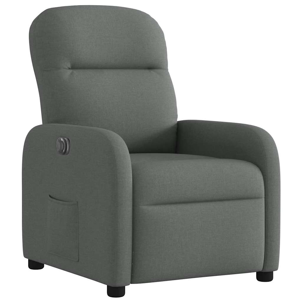 Fauteuil elektrisch verstelbaar stof donkergrijs is nu te koop bij PeponiXL, paradijselijk wonen!
