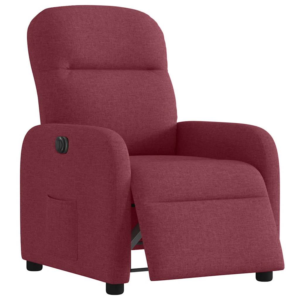 Fauteuil verstelbaar elektrisch stof wijnrood is nu te koop bij PeponiXL, paradijselijk wonen!