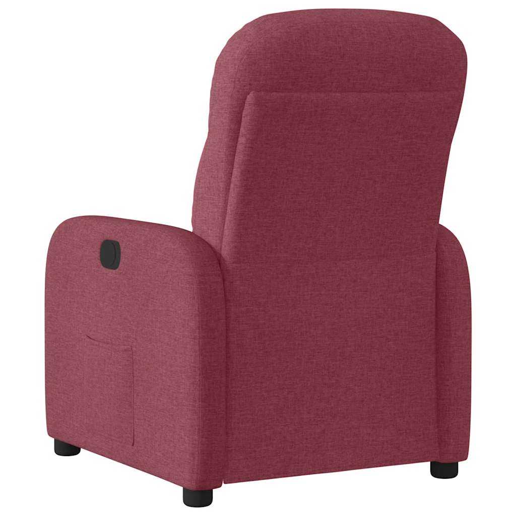 Fauteuil verstelbaar elektrisch stof wijnrood is nu te koop bij PeponiXL, paradijselijk wonen!