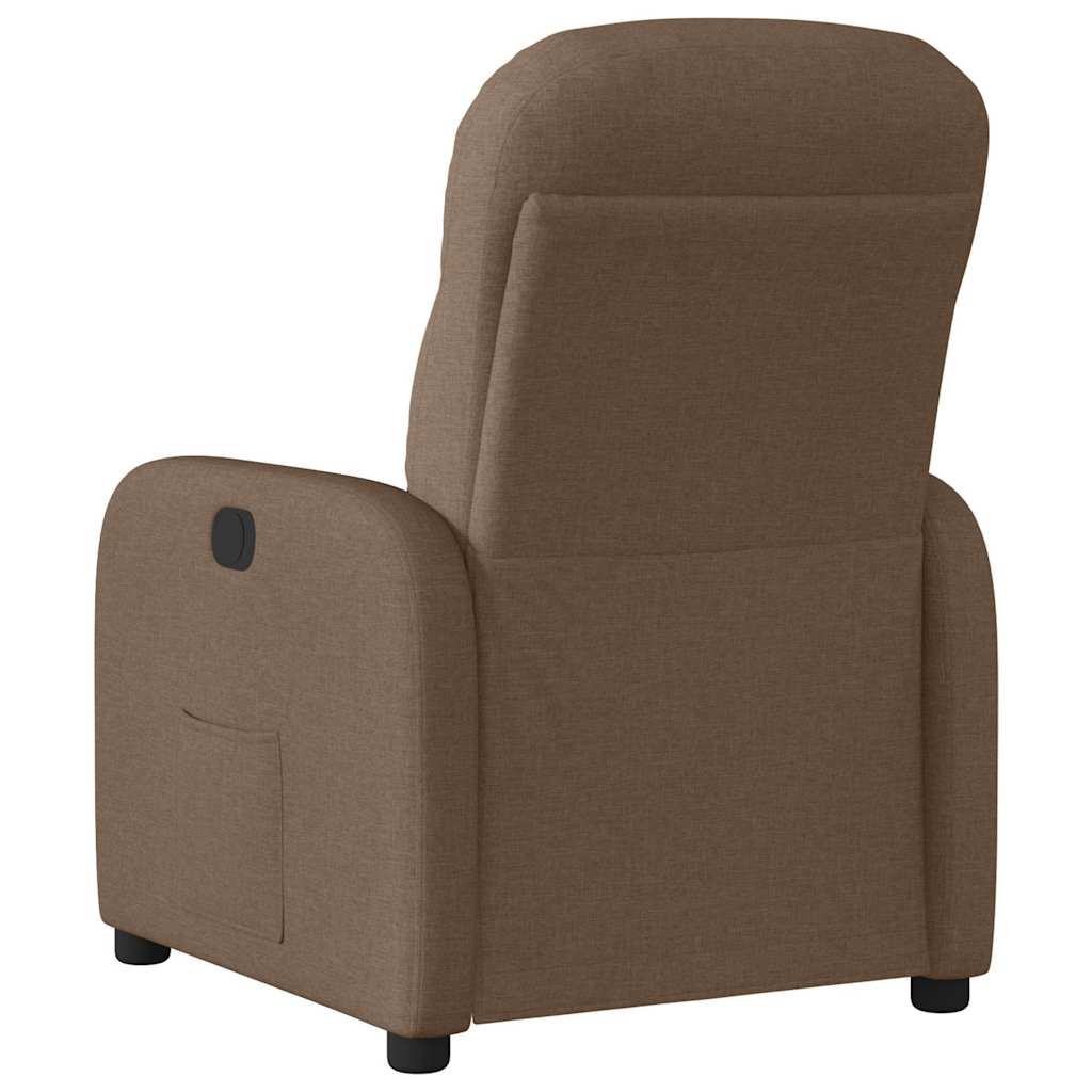 Fauteuil verstelbaar elektrisch stof bruin is nu te koop bij PeponiXL, paradijselijk wonen!