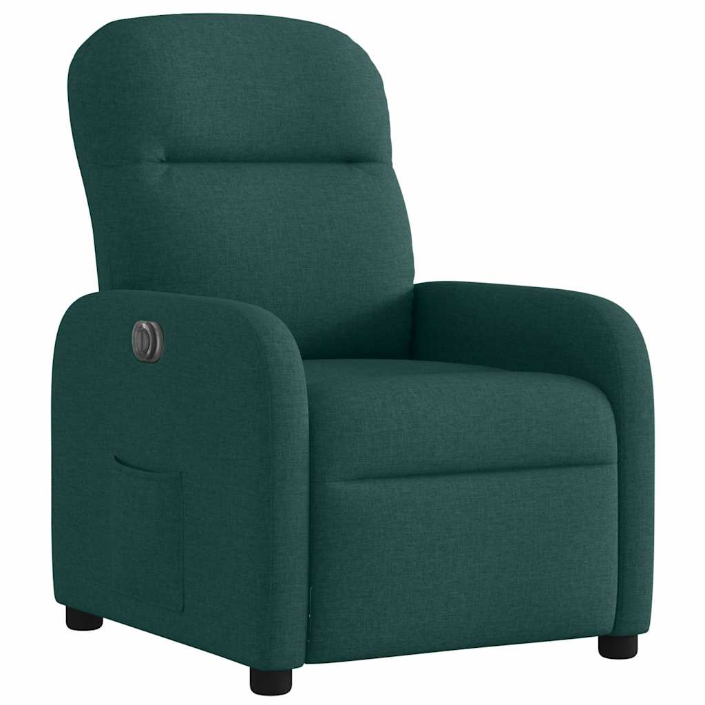 Fauteuil verstelbaar elektrisch stof donkergroen is nu te koop bij PeponiXL, paradijselijk wonen!