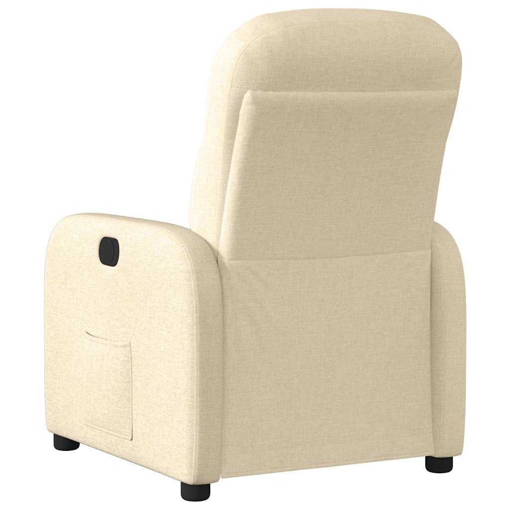 Fauteuil verstelbaar elektrisch stof crèmekleurig is nu te koop bij PeponiXL, paradijselijk wonen!