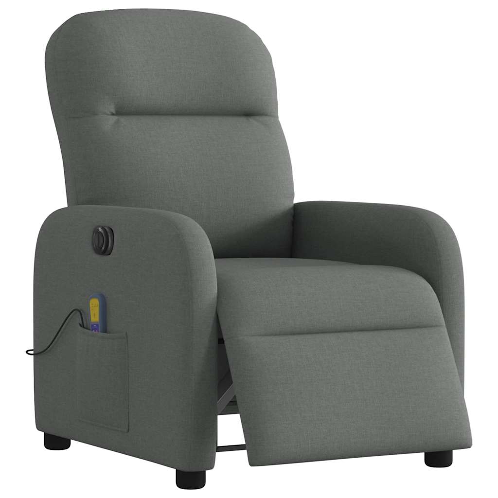 Massagestoel elektrisch verstelbaar stof donkergrijs is nu te koop bij PeponiXL, paradijselijk wonen!