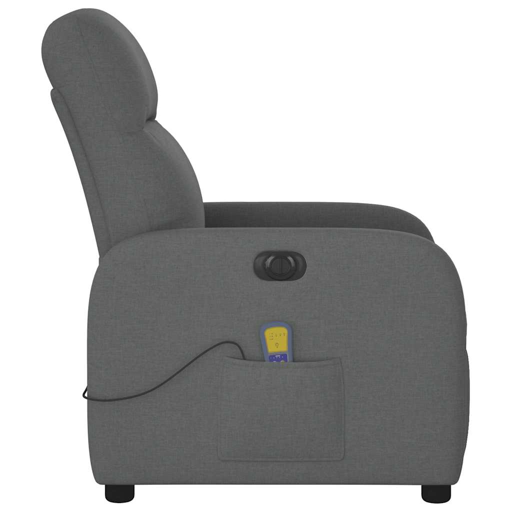 Massagestoel elektrisch verstelbaar stof donkergrijs is nu te koop bij PeponiXL, paradijselijk wonen!