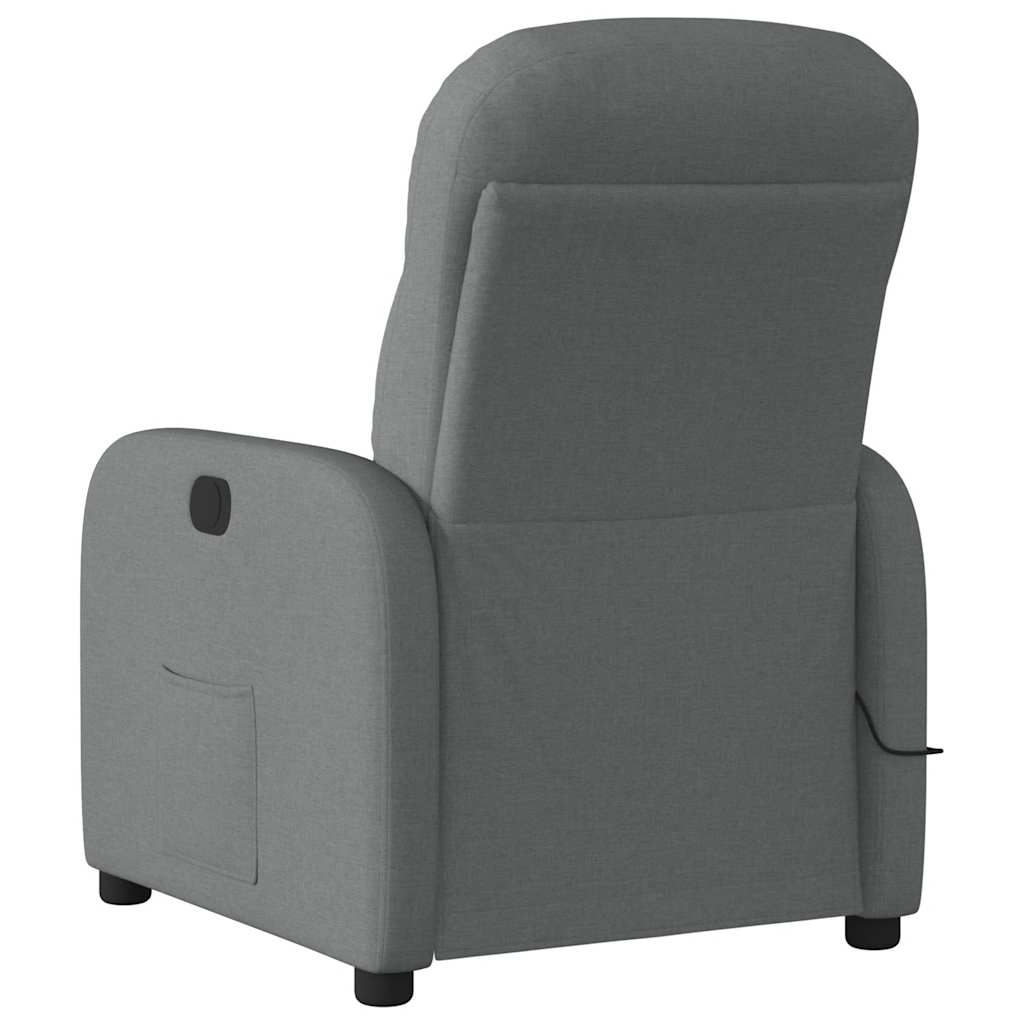 Massagestoel elektrisch verstelbaar stof donkergrijs is nu te koop bij PeponiXL, paradijselijk wonen!
