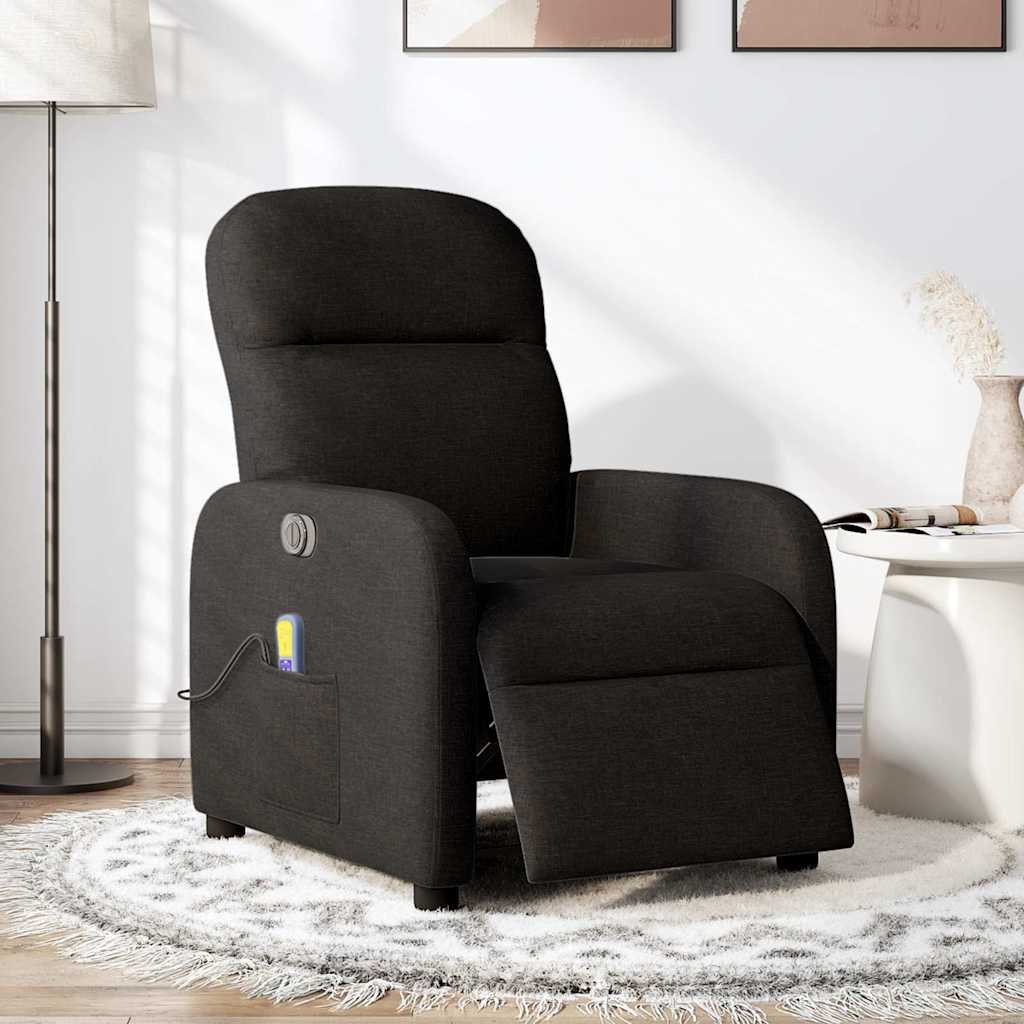 Massagestoel elektrisch verstelbaar stof zwart is nu te koop bij PeponiXL, paradijselijk wonen!