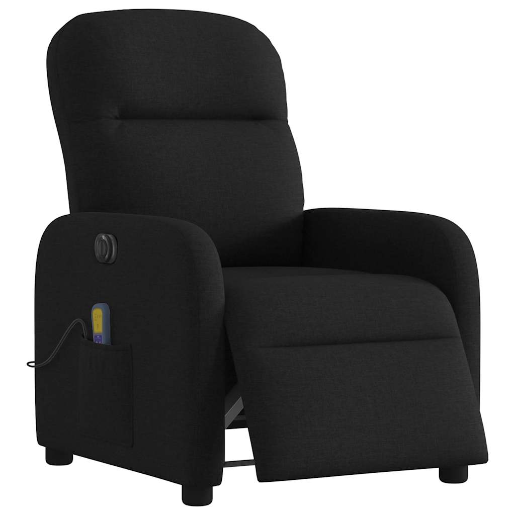 Massagestoel elektrisch verstelbaar stof zwart is nu te koop bij PeponiXL, paradijselijk wonen!