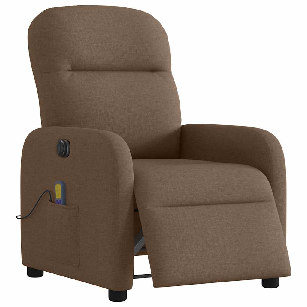 Massagestoel elektrisch verstelbaar stof bruin is nu te koop bij PeponiXL, paradijselijk wonen!