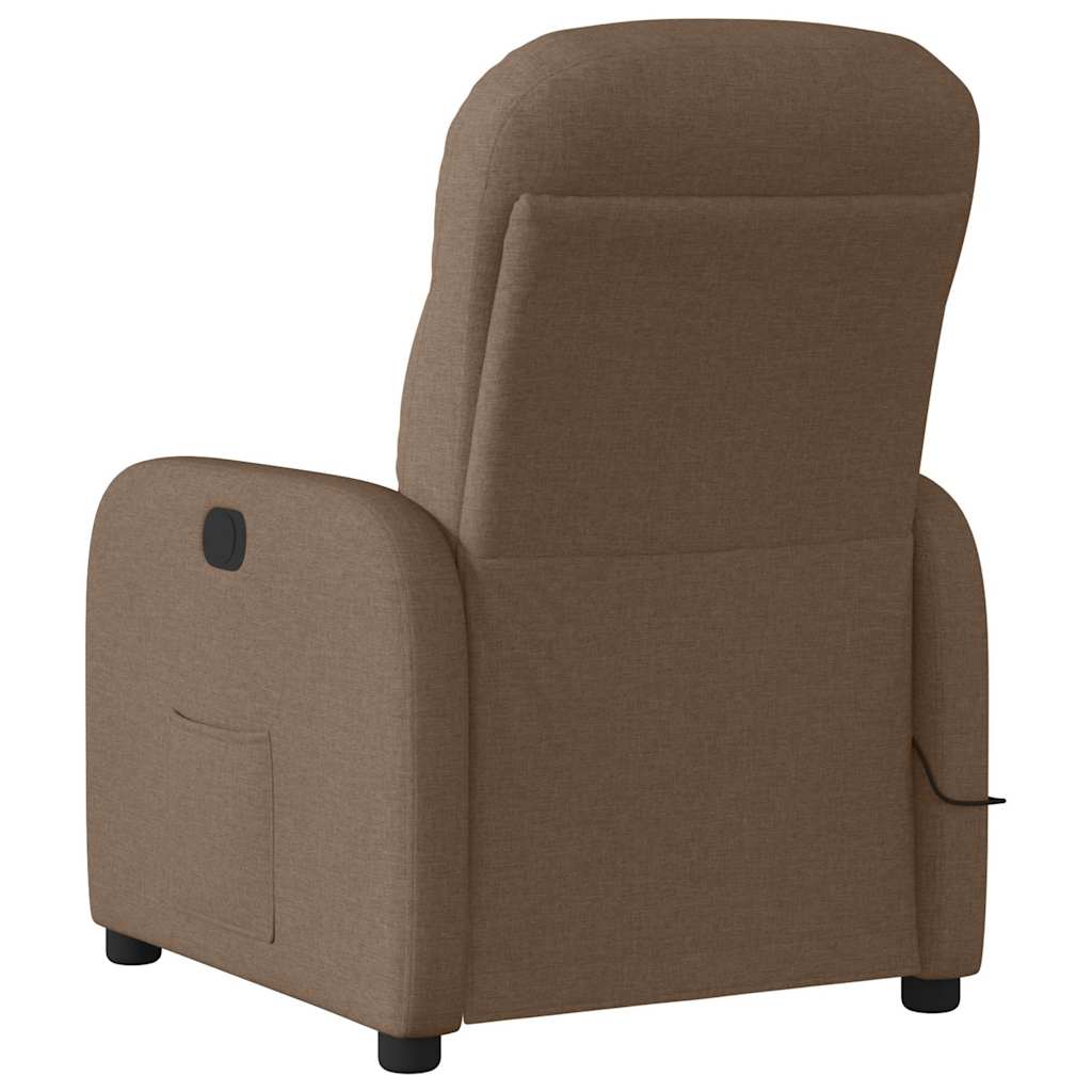 Massagestoel elektrisch verstelbaar stof bruin is nu te koop bij PeponiXL, paradijselijk wonen!