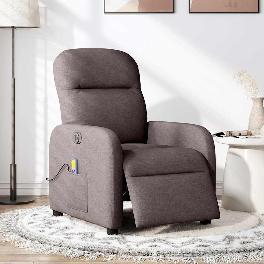 Massagestoel elektrisch verstelbaar stof donkerbruin is nu te koop bij PeponiXL, paradijselijk wonen!