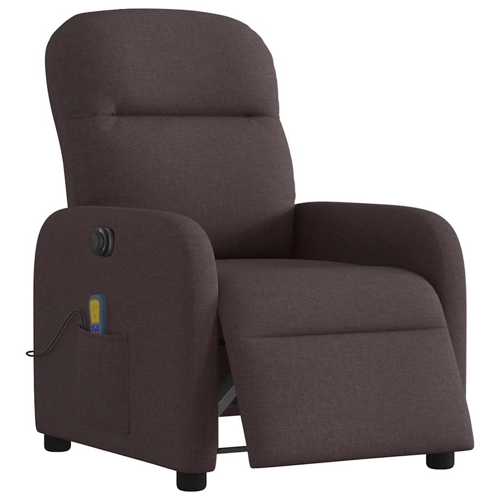Massagestoel elektrisch verstelbaar stof donkerbruin is nu te koop bij PeponiXL, paradijselijk wonen!
