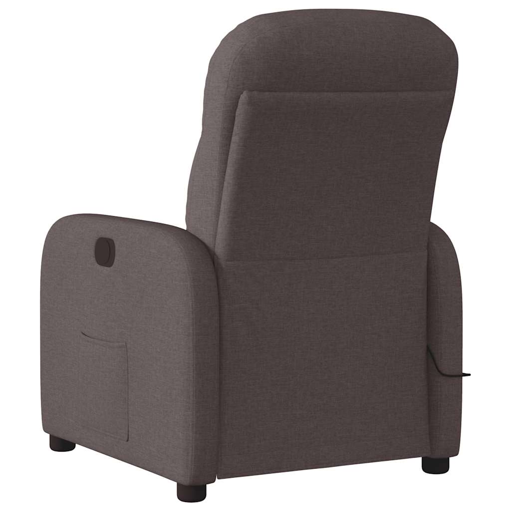 Massagestoel elektrisch verstelbaar stof donkerbruin is nu te koop bij PeponiXL, paradijselijk wonen!